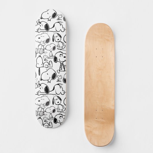 Snoopy Smile Giggle Laugh Pattern Skateboard (Voorkant)