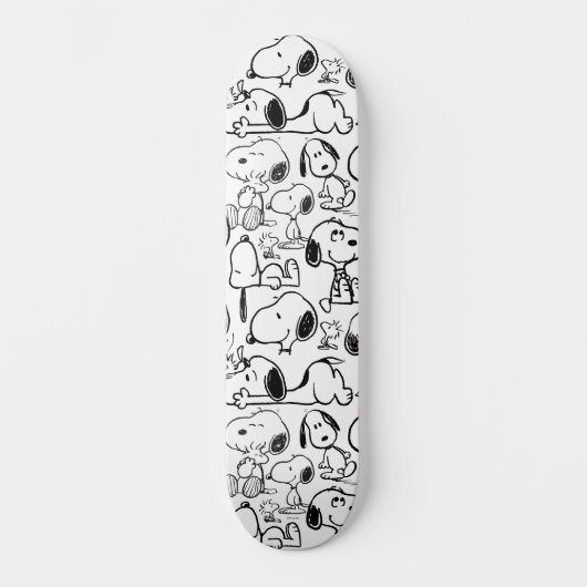 Snoopy Smile Giggle Laugh Pattern Skateboard (Voorkant)