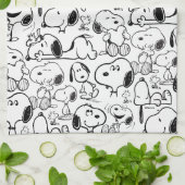 Snoopy Smile Giggle Laugh Pattern Theedoek (Gevouwen)