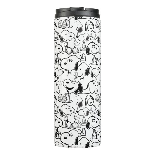Snoopy Smile Giggle Laugh Pattern Thermosbeker (Achterkant)