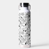 Snoopy Smile Giggle Laugh Pattern Waterfles (Voorkant)