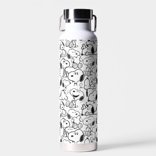 Snoopy Smile Giggle Laugh Pattern Waterfles (Voorkant)