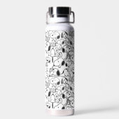 Snoopy Smile Giggle Laugh Pattern Waterfles (Achterkant)