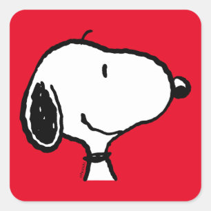 Snoopy Smile Giggle Laugh Vierkante Sticker