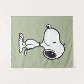Snoopy Smile Giggle Laugh Wandkleed (Voorkant (horizontaal))