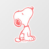 Snoopy So Sweet Flower Pattern Raamsticker (Vel)