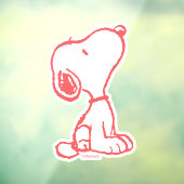 Snoopy So Sweet Flower Pattern Raamsticker (Vel 3)