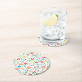 Snoopy So Sweet Flower Pattern Ronde Kartonnen Onderzetter (Insitu)