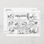 Snoopy speelt tennis briefkaart (Voorkant / Achterkant)
