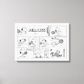 Snoopy speelt tennis canvas afdruk (Voorkant)