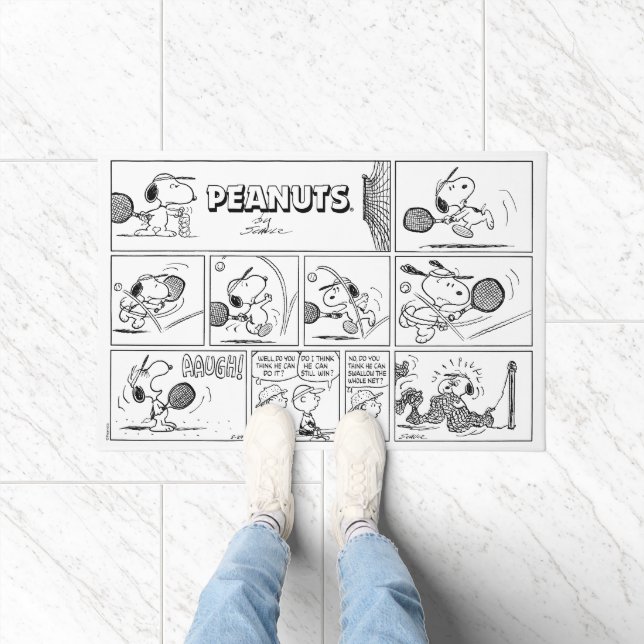 Snoopy speelt tennis deurmat (Binnen)
