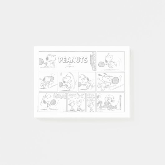 Snoopy speelt tennis post-it® notes (Voorkant)