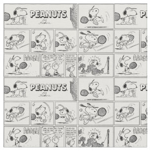 Snoopy speelt tennis stof