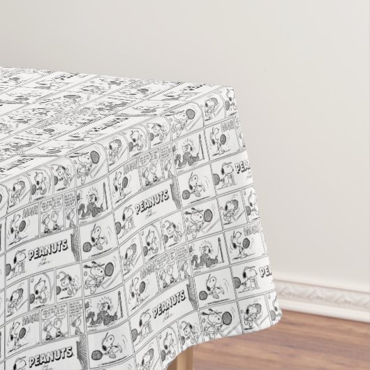 Snoopy speelt tennis tafelkleed (Voorbeeld)