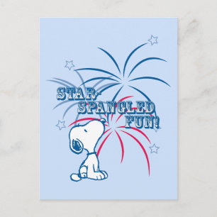 Snoopy Star Spangled Fun Briefkaart
