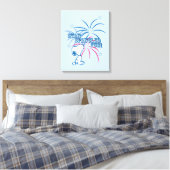 Snoopy Star Spangled Fun Canvas Afdruk (Insitu (Slaapkamer))