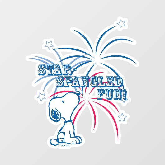 Snoopy Star Spangled Fun Raamsticker (Vel)