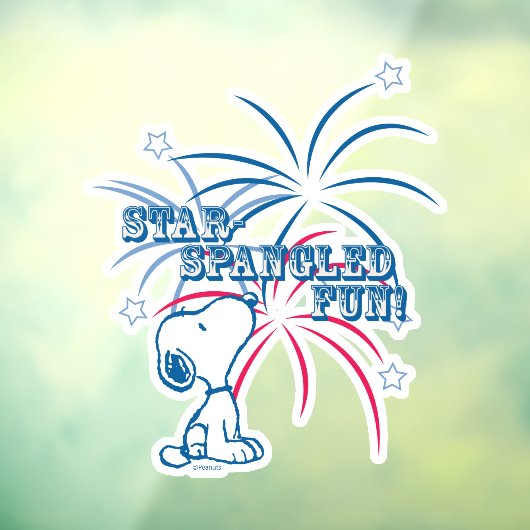 Snoopy Star Spangled Fun Raamsticker (Vel 3)