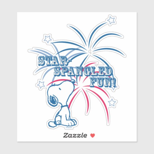 Snoopy Star Spangled Fun Sticker (Vel)