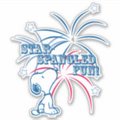 Snoopy Star Spangled Fun Sticker (Voorkant)