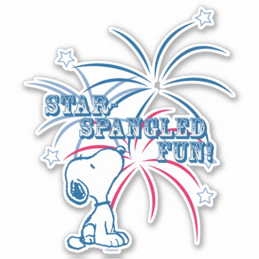 Snoopy Star Spangled Fun Sticker (Voorkant)