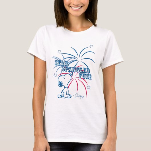 Snoopy Star Spangled Fun T-shirt (Voorkant)