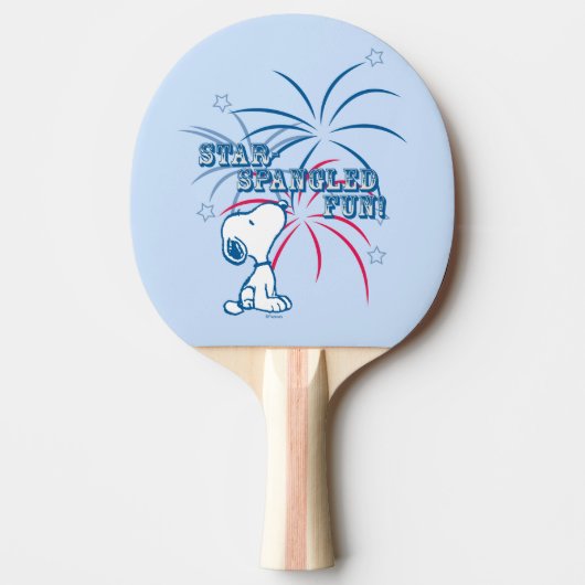 Snoopy Star Spangled Fun Tafeltennisbatje (Voorkant)