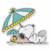 Snoopy Stranddromen Sticker (Voorkant)