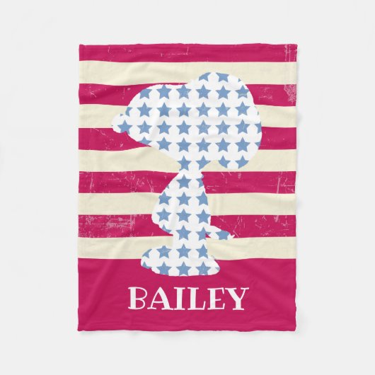 Snoopy  strips fleece deken (Voorkant)