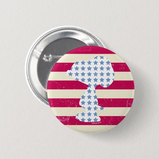 Snoopy  strips ronde button 5,7 cm (Voorkant /achterkant)