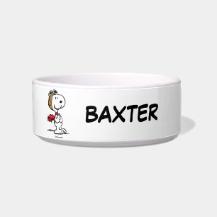 Snoopy the Flying Ace Naam van pakket toevoegen Voerbakje