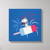 Snoopy van de vliegende luis op ijsPop Canvas Afdruk (Voorkant)