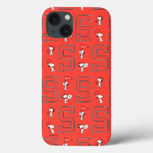 Snoopy Varsity Sportpatroon iPhone 13 Hoesje