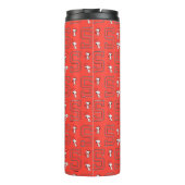 Snoopy Varsity Sportpatroon Thermosbeker (Achterkant)