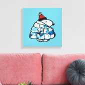 Snoopy Winter Gem Puffer Jacket Canvas Print (Insitu (Woonkamer))