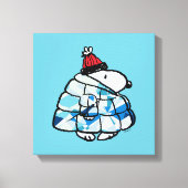 Snoopy Winter Gem Puffer Jacket Canvas Print (Voorkant)