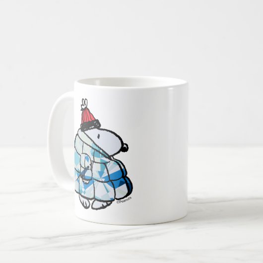 Snoopy Winter Gem Puffer Jacket Coffee Mug (Devant gauche)