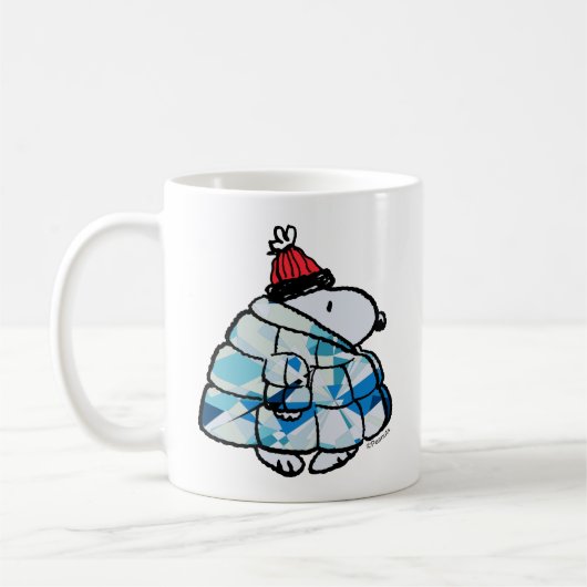 Snoopy Winter Gem Puffer Jacket Coffee Mug (Gauche)