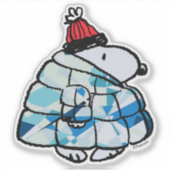Snoopy Winter Gem Puffer Jacket Sticker (Devant)