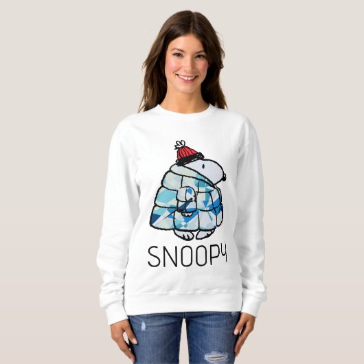 Snoopy Winter Gem Puffer Jacket Sweatshirt (Devant entier)