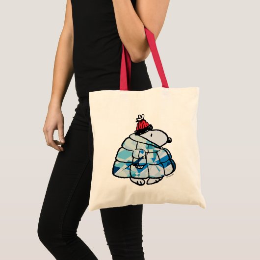 Snoopy Winter Gem Puffer Jacket Tote Bag (Devant (produit))