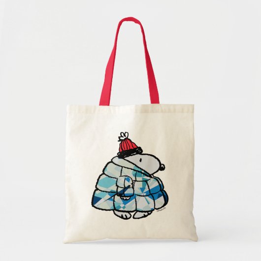 Snoopy Winter Gem Puffer Jacket Tote Bag (Devant)