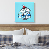 Snoopy Winter Gem Puffer Jas Canvas Print (Insitu (Slaapkamer))