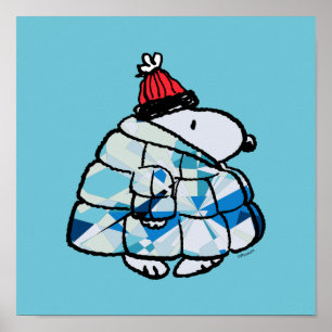 Snoopy Winter Gem Puffer Jas Poster