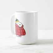 Snoopy Winter in Puffer Coat Coffee Mug (Devant gauche)