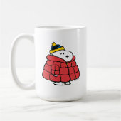 Snoopy Winter in Puffer Coat Coffee Mug (Gauche)