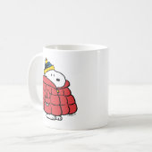 Snoopy Winter in Puffer Coat Coffee Mug (Devant gauche)