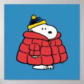 Snoopy Winter in Puffer Coat Poster (Devant)