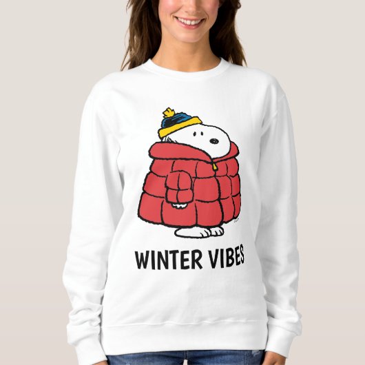 Snoopy Winter in Puffer Coat Sweatshirt (Devant)