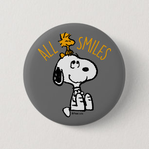 Snoopy & Woodstock - Alle glimlach Ronde Button 5,7 Cm